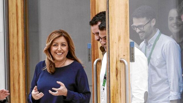 La presidenta de Andalucía, Susana Díaz, ayer en Sevilla