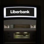 Cajero de una oficina de Liberbank en Oviedo.