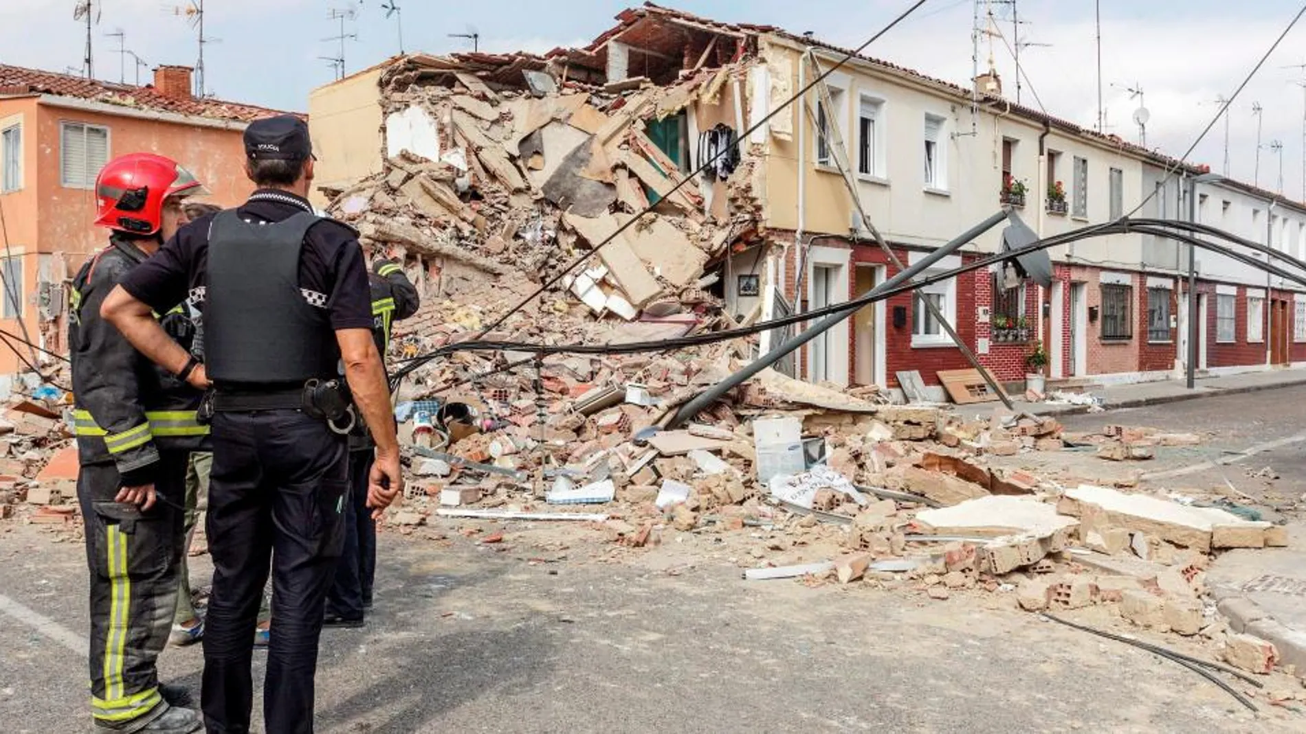 Imagen del destrozo que causó la deflagración