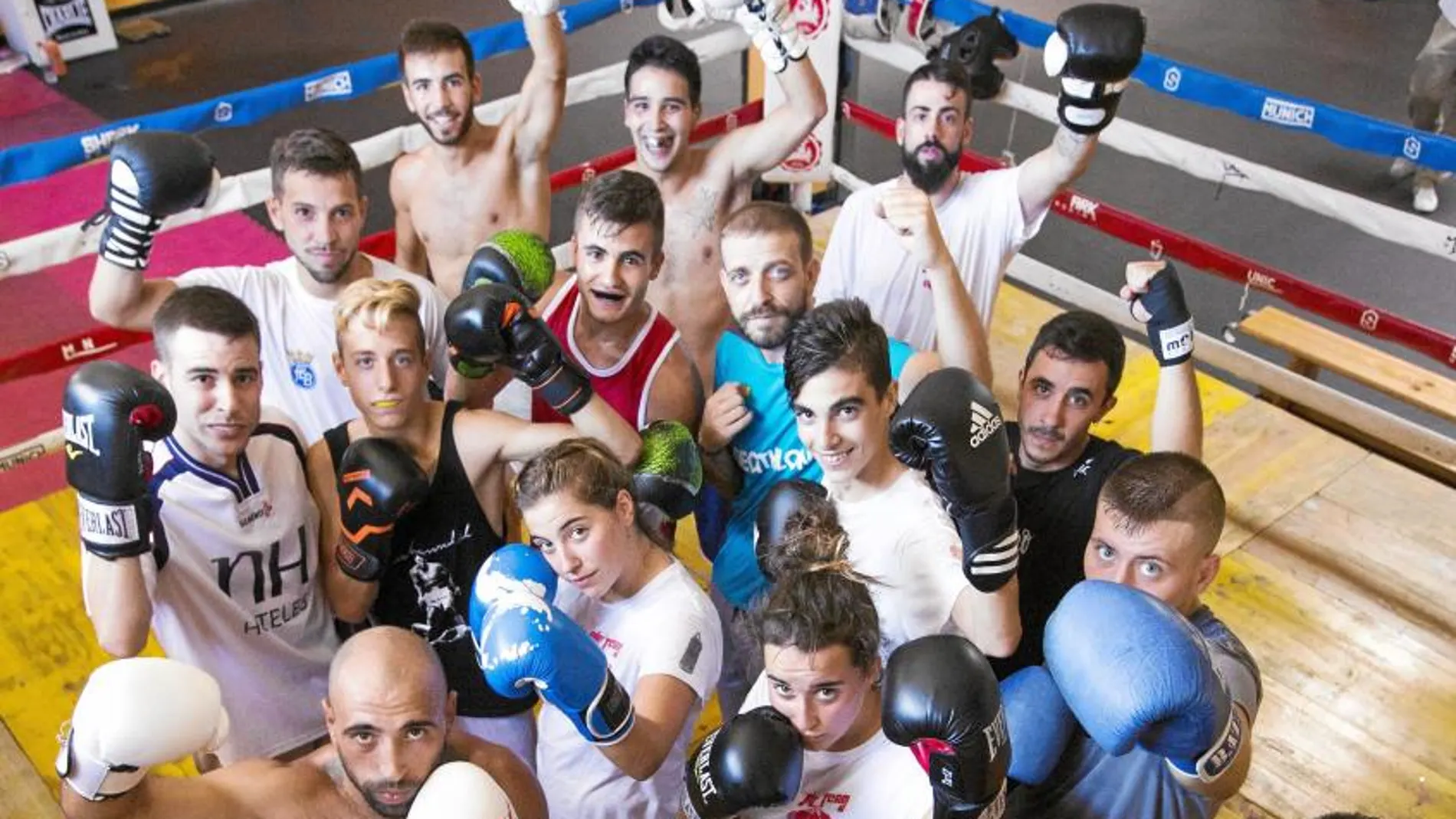 Miembros del club de boxeo