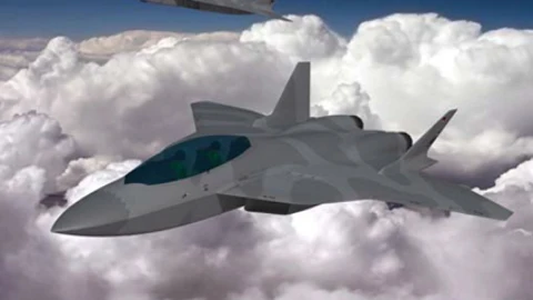 Una imagen del prototipo del avión NGWS