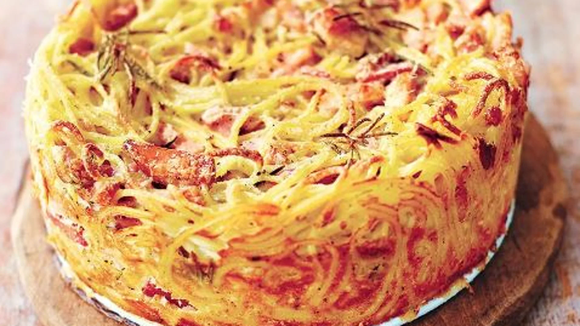 El pastel de carbonara de Jamie Oliver