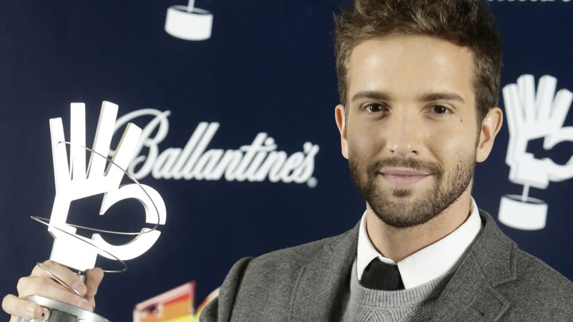 Pablo Alboran, durante la gala de los premios 40 Principales.