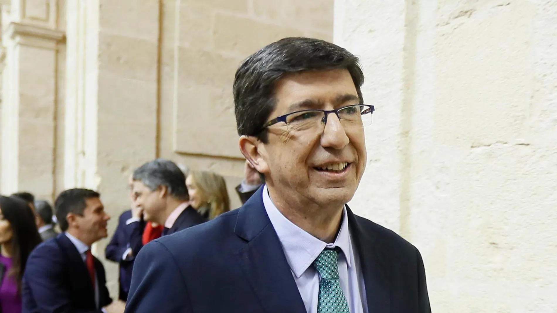 El líder andaluz de Ciudadanos, Juan Marín, en el Parlamento andaluz