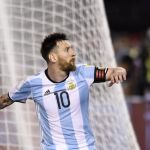 Lionel Messi celebra el gol marcado