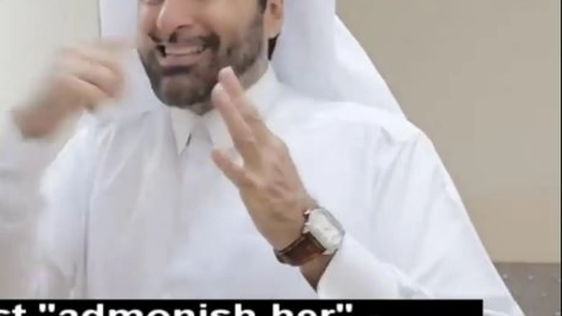 Captura del vídeo del qatarí Abad Al-Aziz Al-Khazraj Al-Ansari