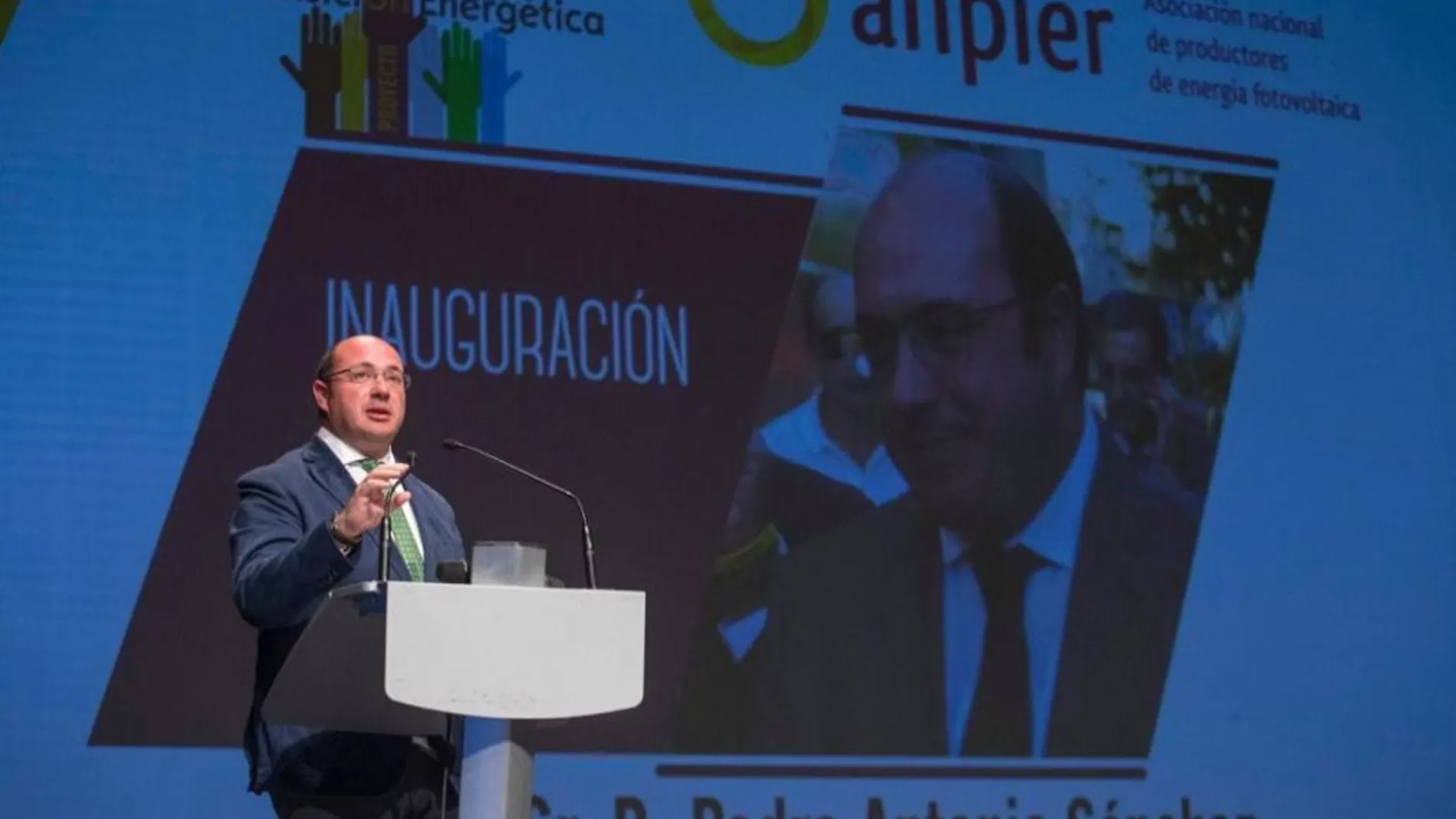 El presidente, Pedro Antonio Sánchez, durante su intervención en la jornada «Camino del Sol 2016»