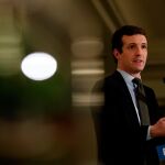 El presidente del PP, Pablo Casado