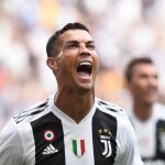 Ronaldo celebra su primer gol ante el Sassuolo