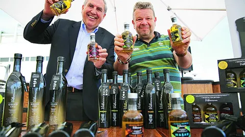 El cocinero, Pedro Chicote, en la presentación de la nueva gama de aceites lanzada por Valderrama.