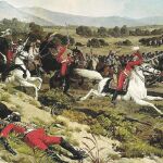 Fragmento del mural «La batalla de Carabobo» (1888), de M. Tovar y Tovar, Palacio Federal Legislativo de la Asamblea Nacional de la República Bolivariana de Venezuela/ Centro Nacional de la Historia de Venezuela