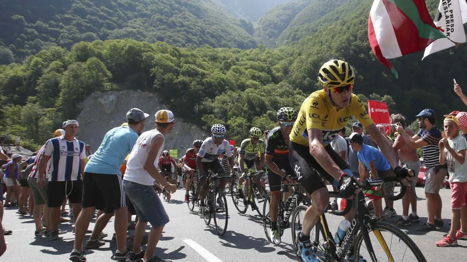 Chris Froome durante el Tour de Francia de 2015