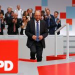 El líder del SPD, Martin Schulz, ayer, en la convención del partido en Berlín