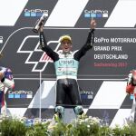 Joan Mir celebra la victoria en el Gran Premio de Alemania