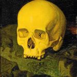 Cuadro de Dionisio Fierros en el que se representa el supuesto cráneo de Goya