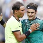 Nadal felicita a Federer después del partido de octavos de Indian Wells
