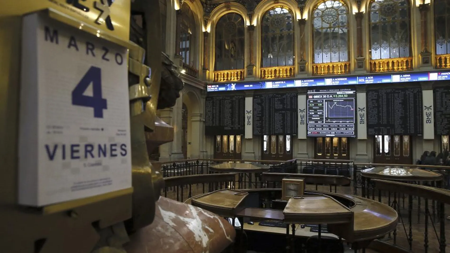 Vista de la Bolsa española hoy