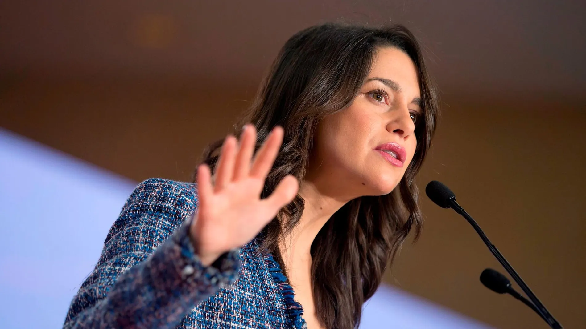 La líder de Ciudadanos en Cataluña Inés Arrimadas, durante un acto de campaña en Málaga / Foto: Efe