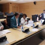 Reunión de los procuradores que forman parte de la comisión de investigación, ayer en el Parlamento regional