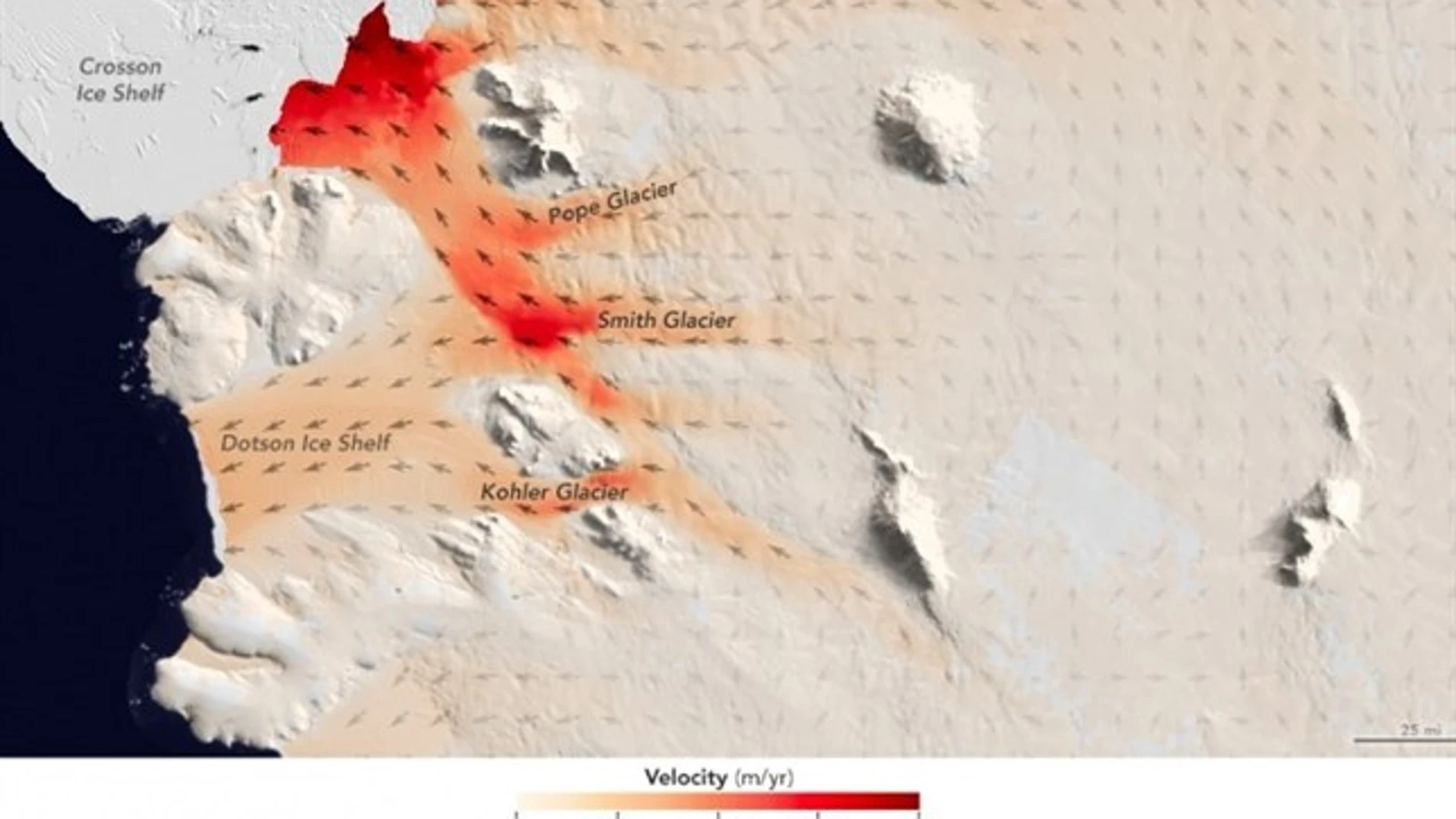 Deshielo sin precedentes en glaciares de la Antártida