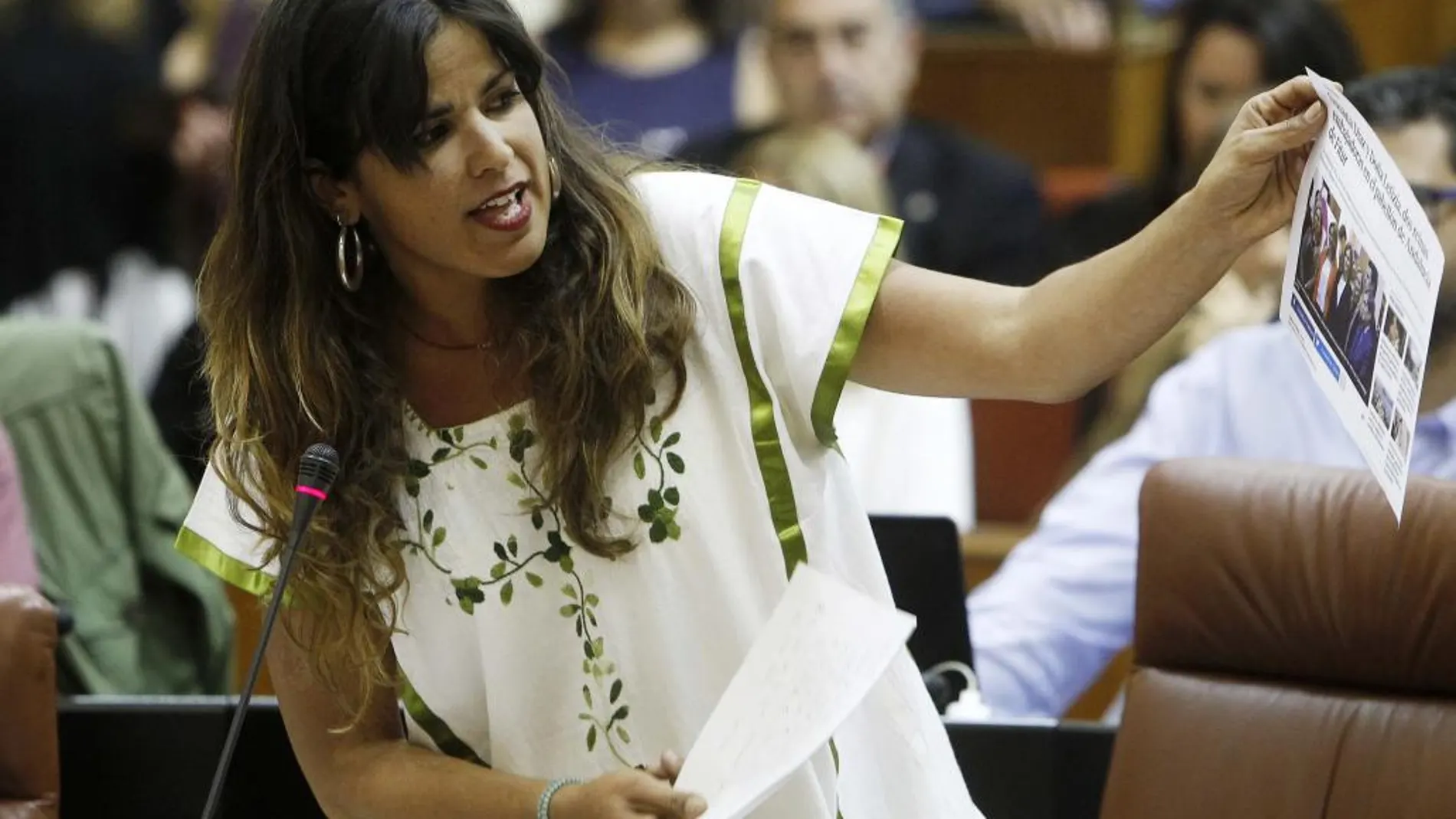 La portavoz parlamentaria de Podemos, Teresa Rodríguez