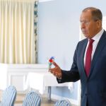 El ministro de Exteriores ruso, Sergei Lavrov, la semana pasada en Finlandia
