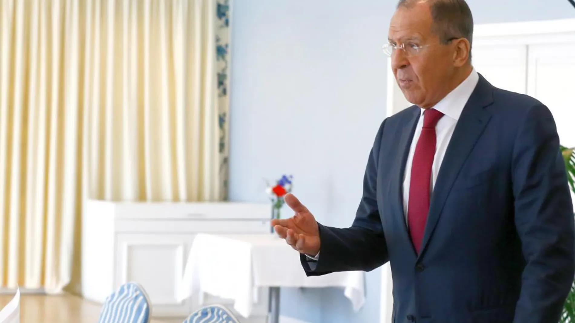El ministro de Exteriores ruso, Sergei Lavrov, la semana pasada en Finlandia