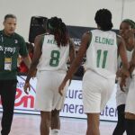 El seleccionador de Nigeria, Otis Hughley, y sus jugadoras durante el partido contra Grecia en el Mundial de Baloncesto Femenino/Efe