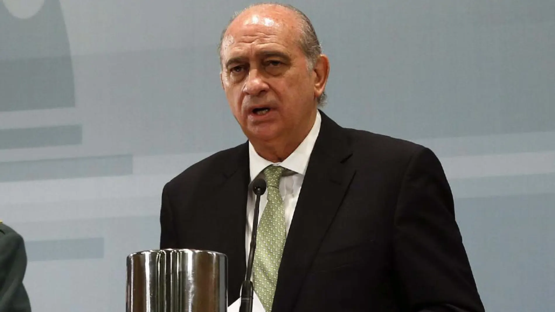 El ministro del Interior, Jorge Fernández Díaz, durante la rueda de prensa