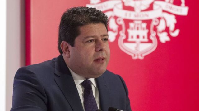 Fabian Picardo, ministro principal del Peñón de Gibraltar, en una imagen de archivo