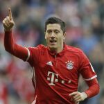 Robert Lewandowski celebra un gol en la Bundesliga ante el VfL Wolfsburg, el pasado 10 de diciembre
