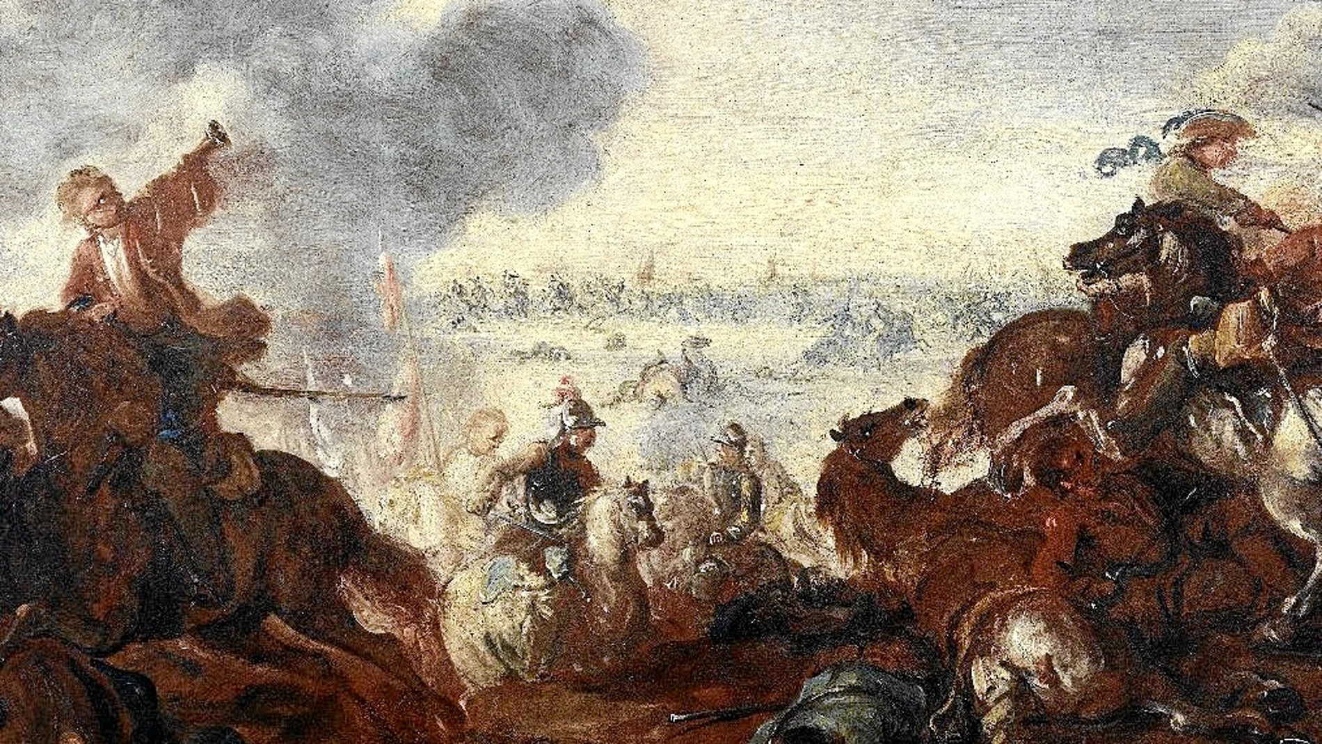 «Escena de batalla con artillería», obra de Jacques Courtois perteneciente a la colección de Pedro Ramón y Cajal