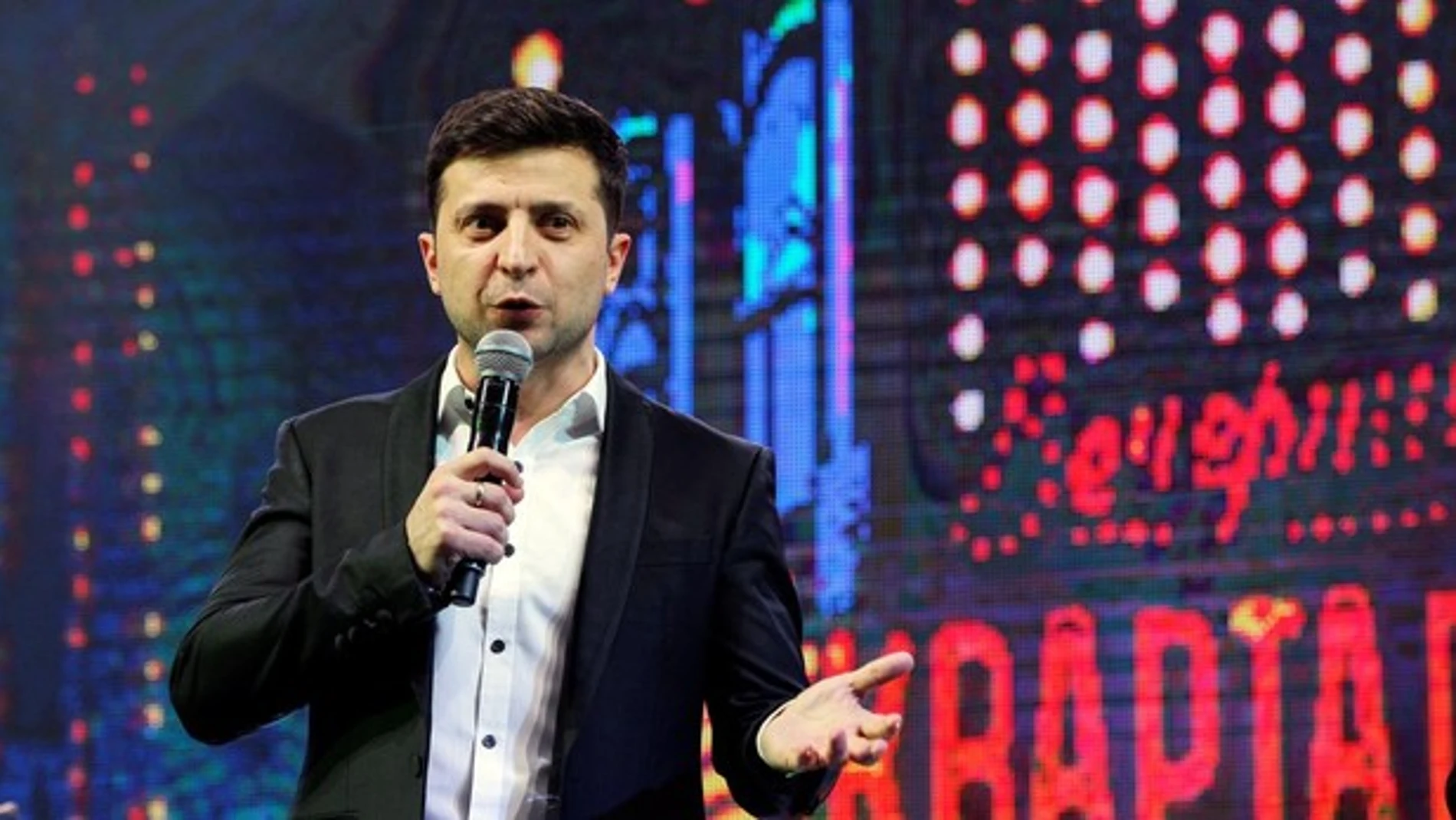 El cómico Vladímir Zelenski, durante un espectáculo en Kiev / Efe
