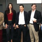 Agustín García Matilla junto a Alfonso Gutiérrez, Alba Torrego y Juan José Garcillán García en la presentación