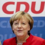 Angela Merkel n la reunión de la dirección de la CDU