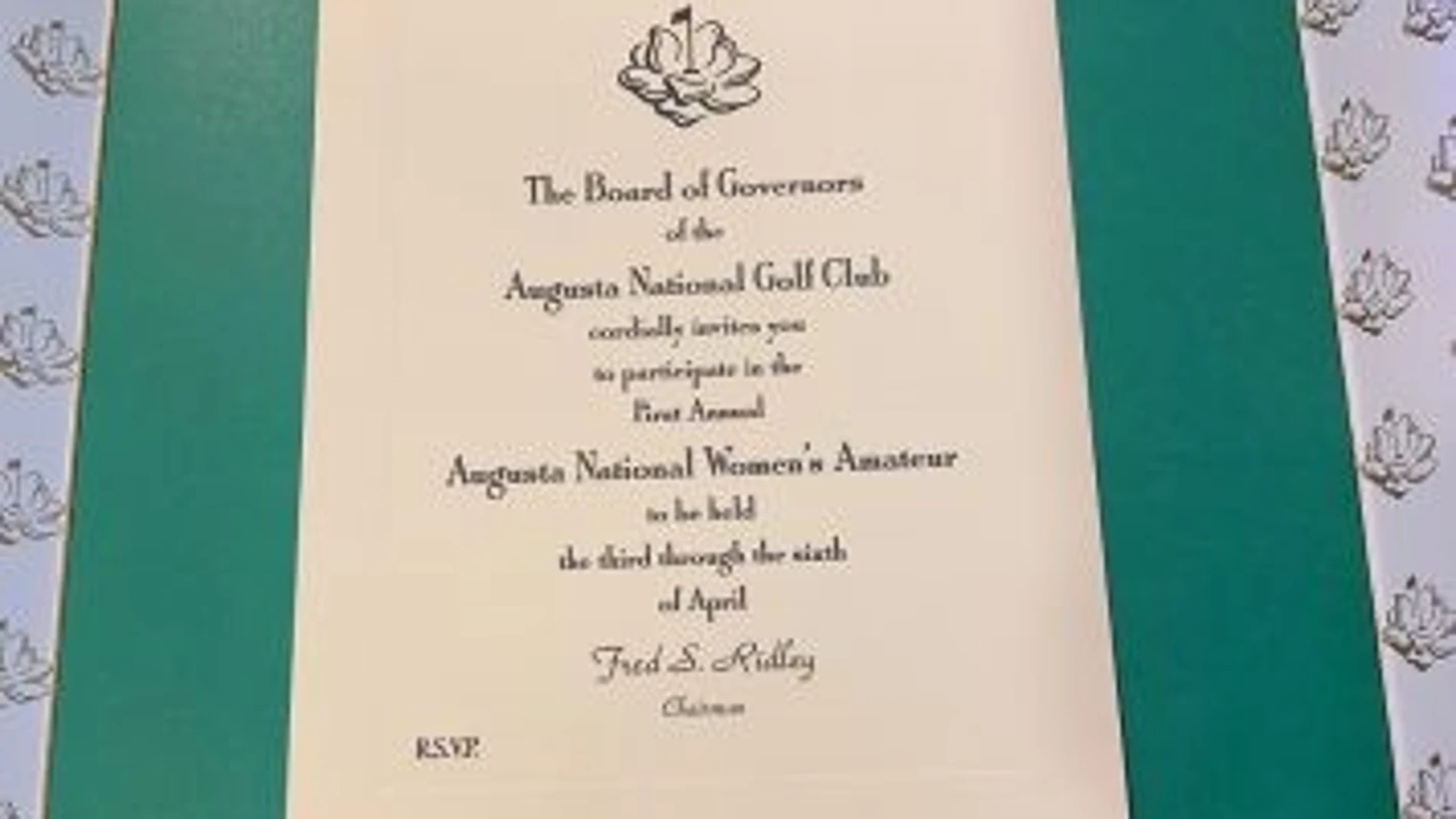 Invitación para el Masters de Augusta femenino