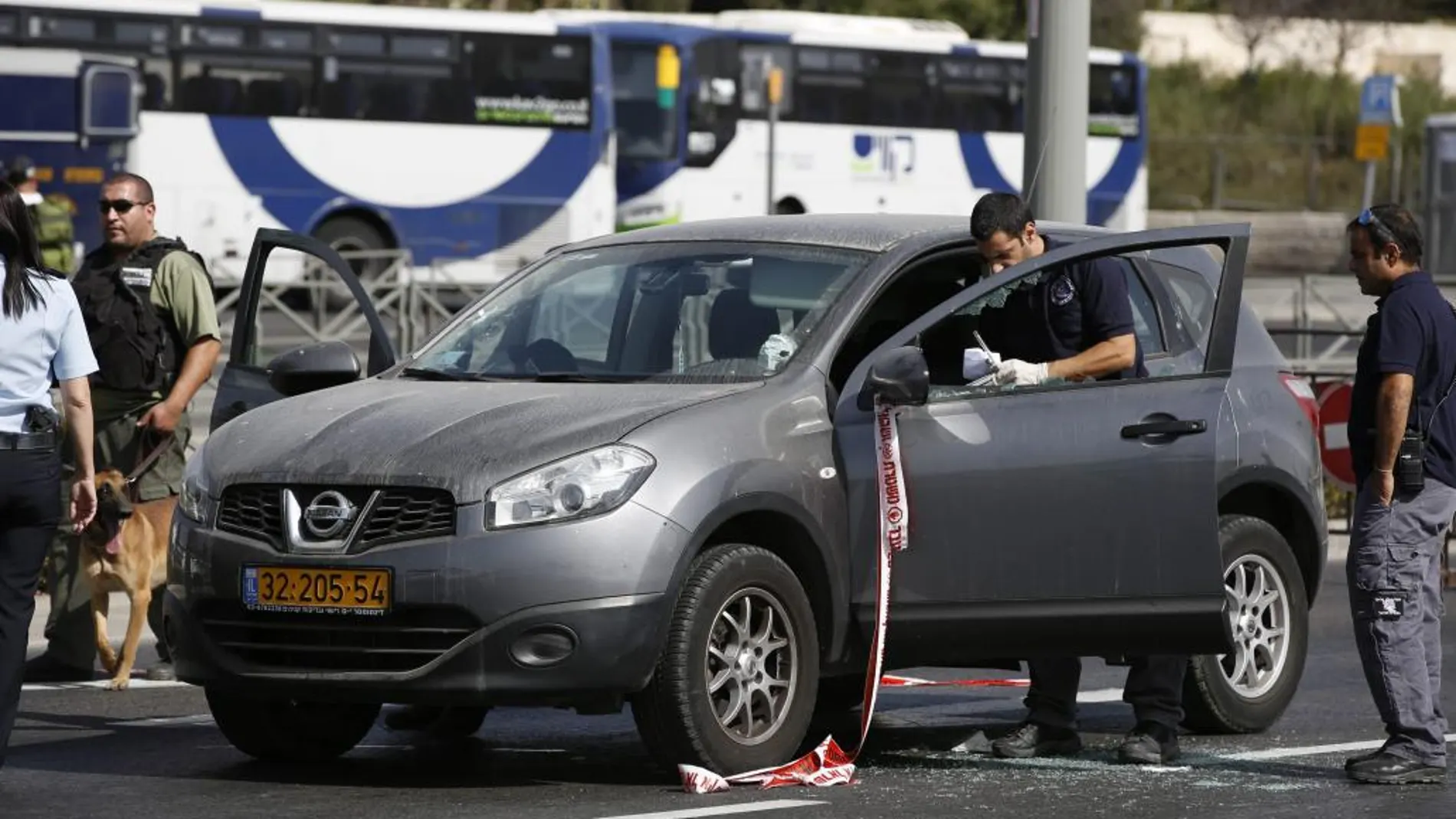 La Policía de Israel en la escena del ataque