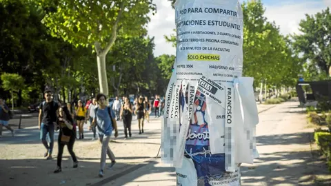 Gran parte de los que buscan pisos compartidos son estudiantes que vienen de fuera de Madrid / Alberto R. Roldán