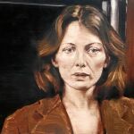 Obra de María Dávila de 2016, un realista retrato de mujer bautizado «Conscience de doble».