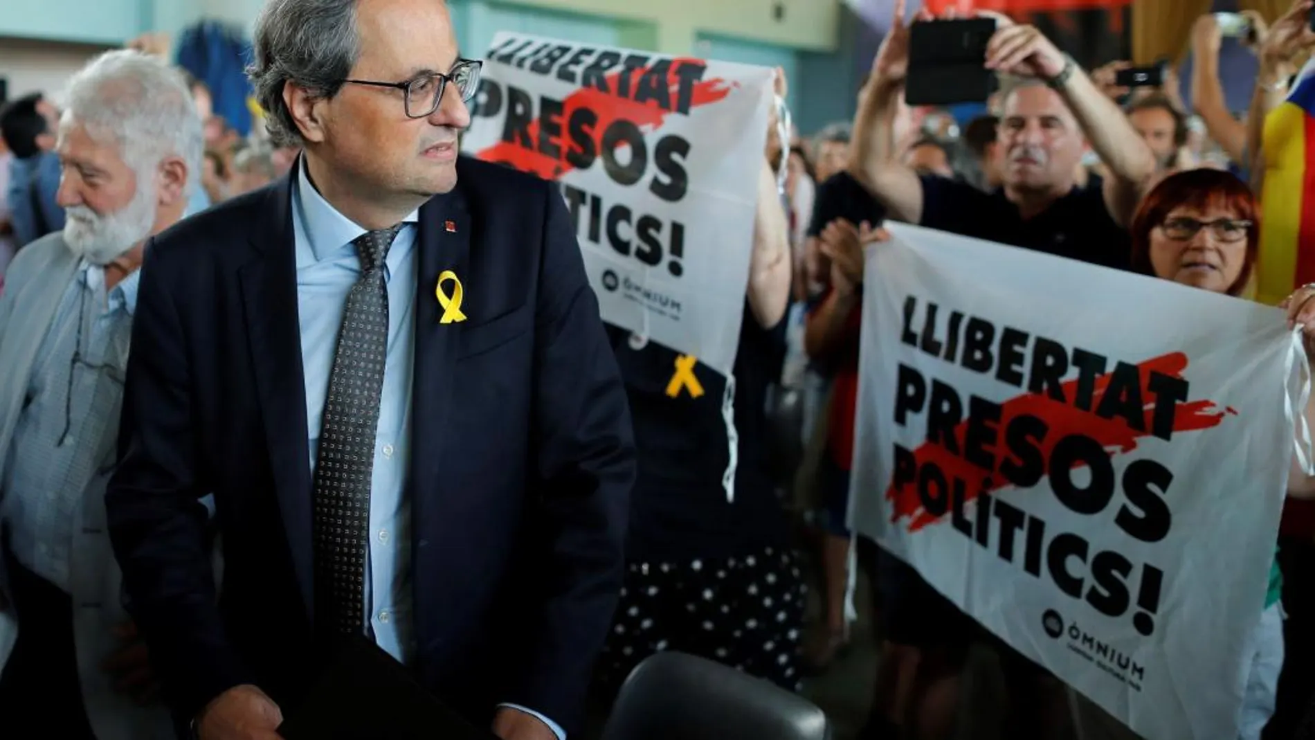 Torra en la clausura de la 50 edición de la Universitat Catalana d'Estiu (UCE ) en la localidad de Prada de Conflent (Francia)/Foto: Efe