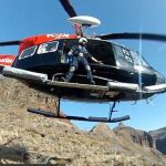Helicóptero durante las labores de rescate