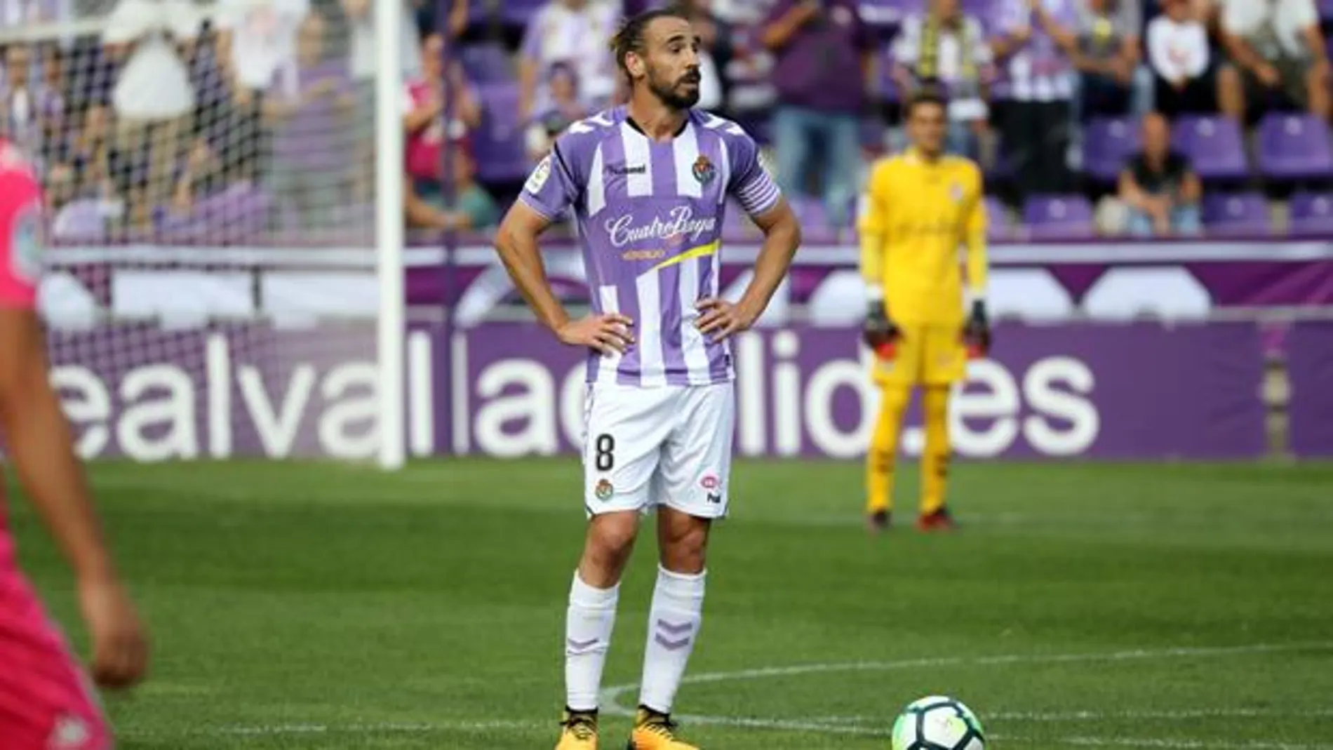 Borja Fernández, durante un partido con el Real Valladolid