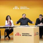 La ejecutiva de Esquerra Republicana en una de sus reuniones