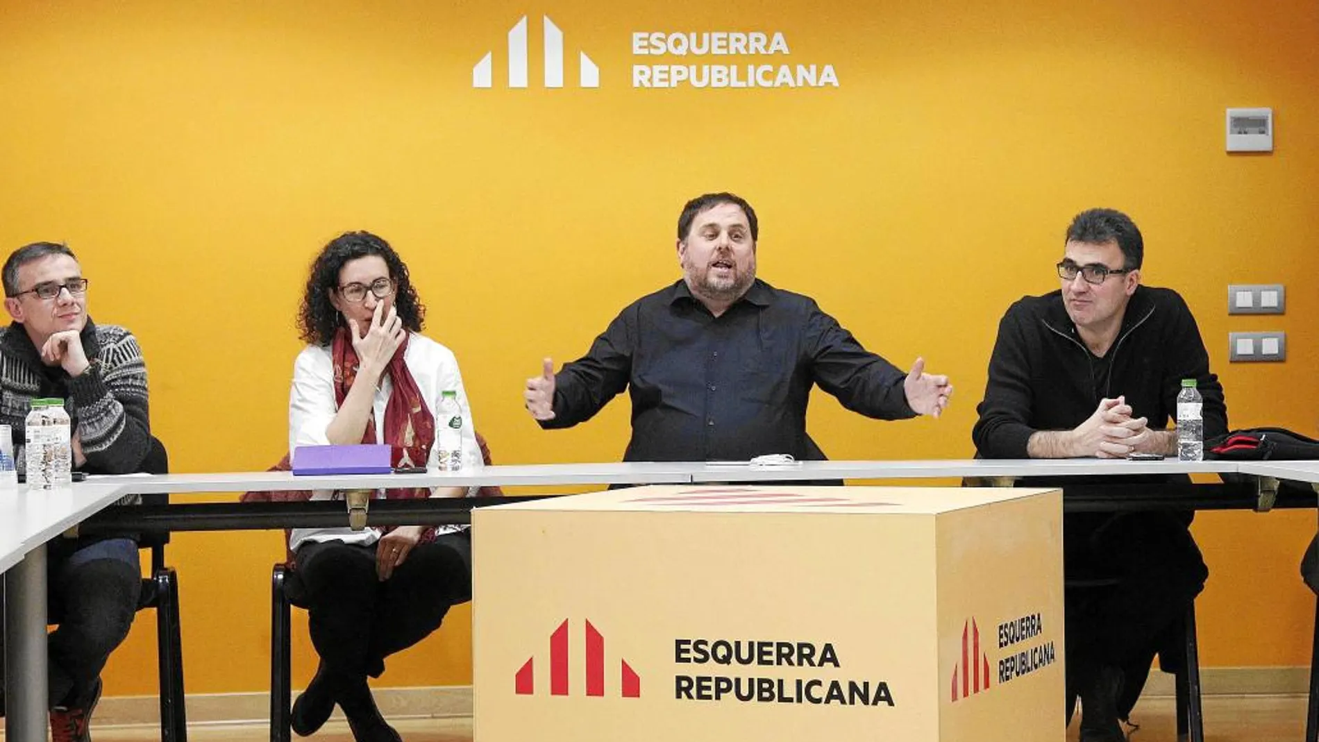 La ejecutiva de Esquerra Republicana en una de sus reuniones