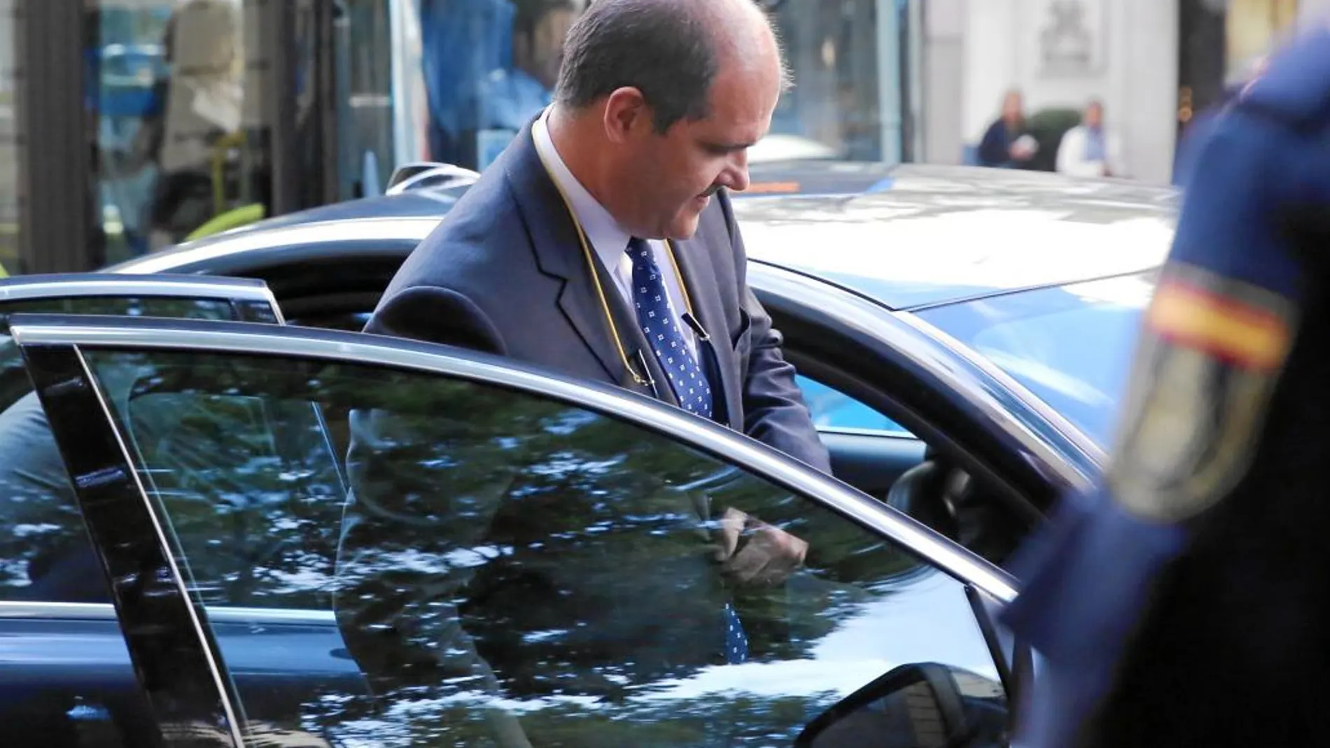 Carles Sumarroca, tras prestar declaración ante el juez Ruz