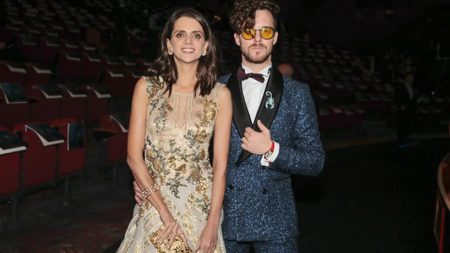 Macarena Gómez con su marido en la gala de los Goya