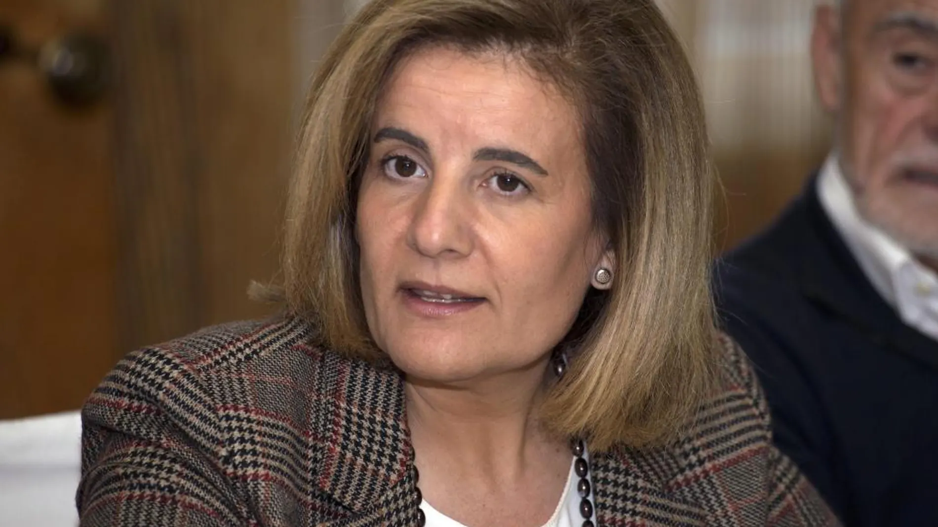 La ministra de Empleo y Seguridad Social, Fátima Báñez, durante un acto público.