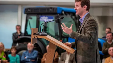 El presidente del Partido Popular, Pablo Casado, clausura un acto organizado por la organización agraria Asaja /Foto: Efe