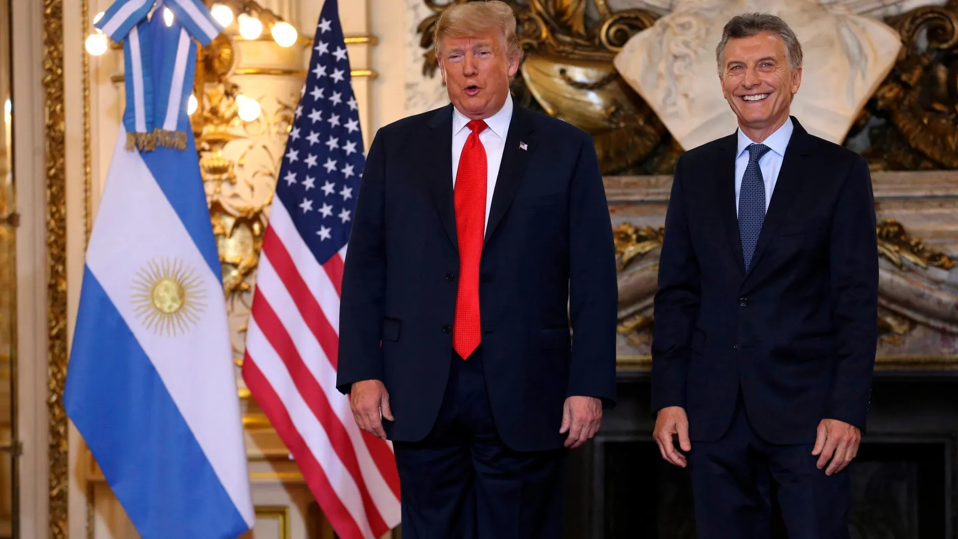 Encuentro entre Donald Trump y Mauricio Macri en la Casa Rosada.