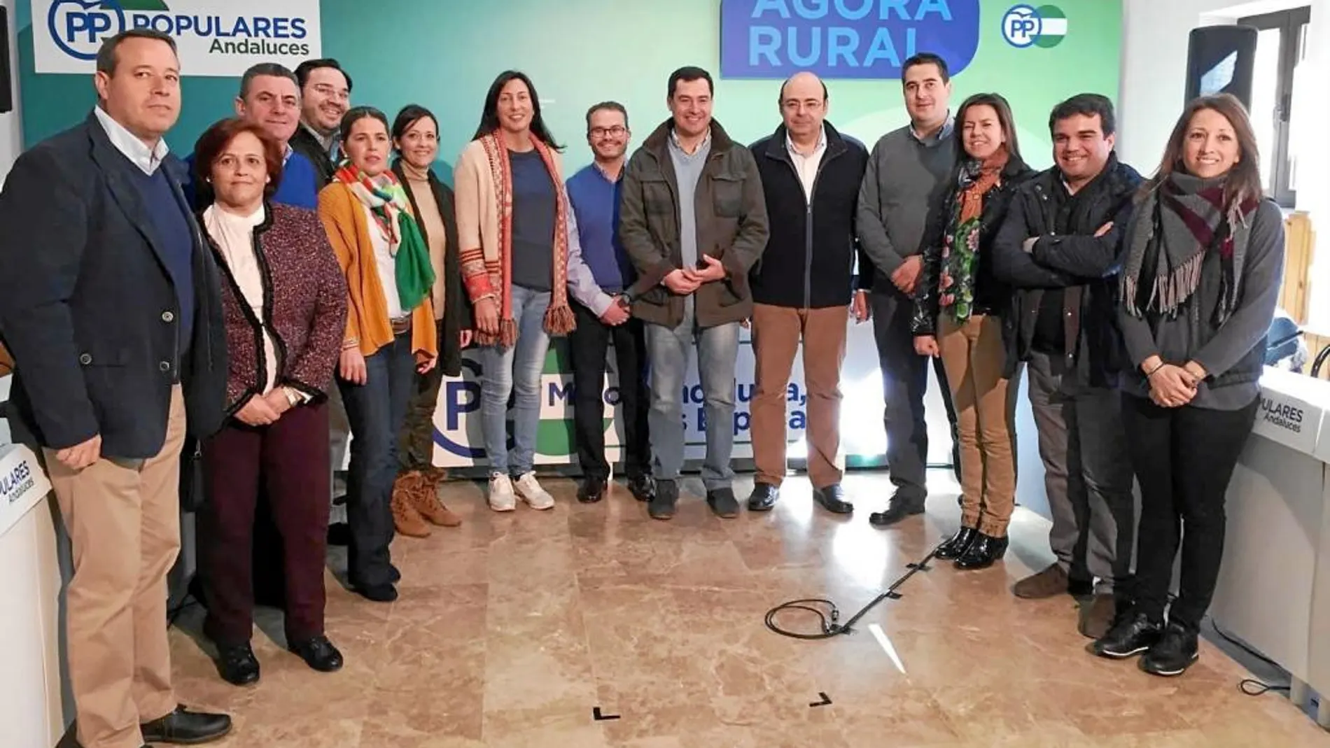 El presidente del PP-A, Juanma Moreno, ayer en el «Ágora Rural» celebrada en Granada